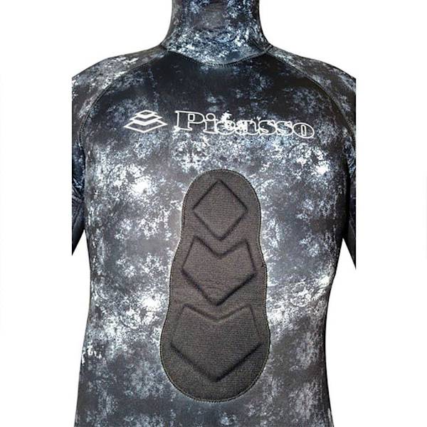 Picasso Spearfishing Jakke Camo Ghost 3 Mm Sort,Grå S