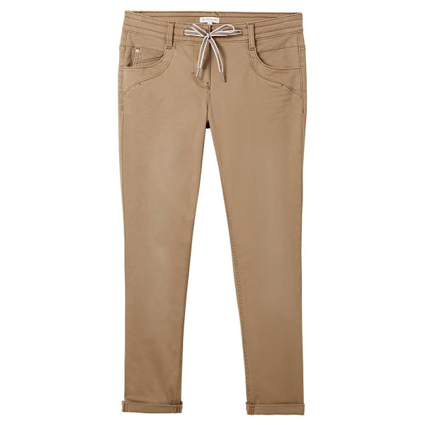 Tom Tailor Tapered Relaxed Byxor Beige 34 / 28 Kvinna