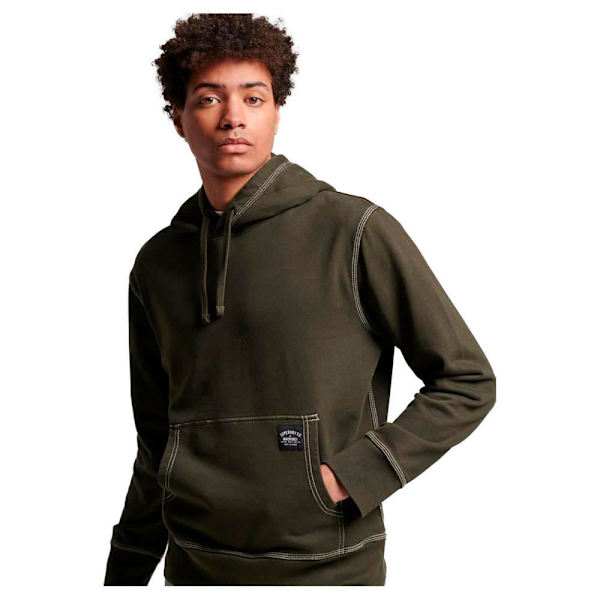 Superdry Sweatshirt Med Fuld Lynlås Contrast Stitch Relaxed Grøn S Mand