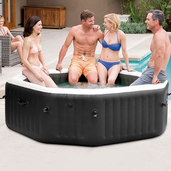 Intex Bubble Massage Jets Deluxe Jacuzzi Purespa Svart 795 Liters