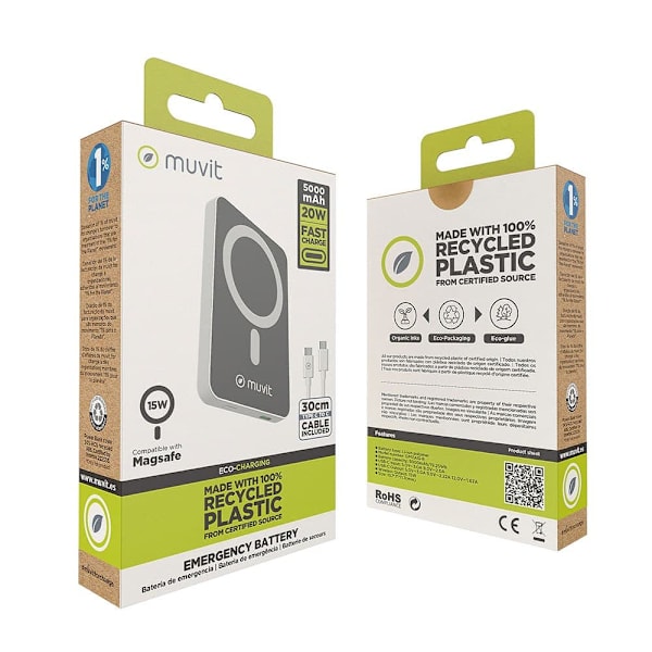 Muvit For Change Magsafe-akku 15w + Output C 5000mah