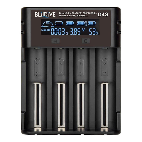 Speras Lithium Multioplader D4s 4 Celler Og Lcd Søvfarvet