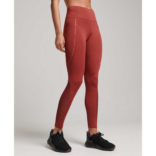 Superdry Mesh Full Length Leggings Brun XL Kvinde