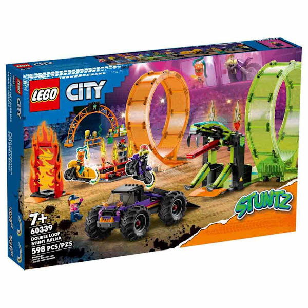 Lego Akrobatisk Spår Med Dubbel Curl Flerfärgad