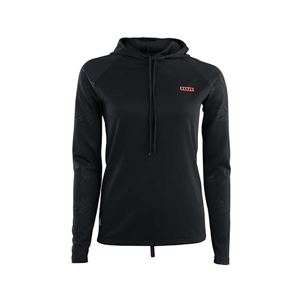 Ion Nainen Pitkähihainen Rashguard Wetshirt Hood Musta L