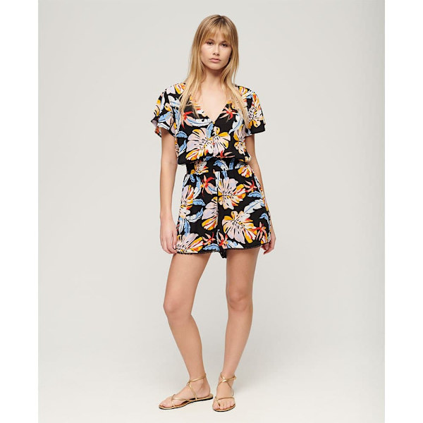 Superdry Beach Playsuit Lyhythihainen Lyhyt Mekko Monivärinen M Nainen
