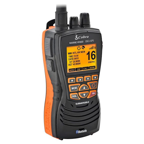 Marine Pan Service Bærbar Vhf-radio Med Gps Cobra Mr Hh600 Eu Gylden