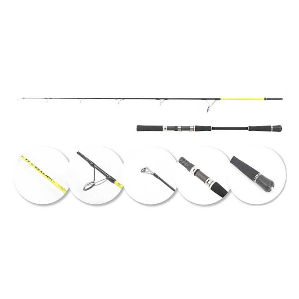 M&w International Jigging Stång Sea Lion S-ss Svart 1.80 m / 80-200 g