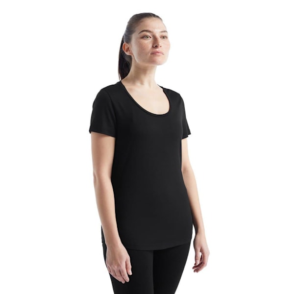 Icebreaker Kortærmet T-shirt Sphere Ii Scoop Merino Sort XS Kvinde