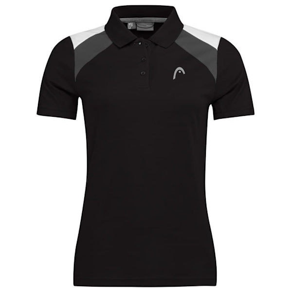 Head Racket Club 22 Kortærmet Polo Sort 2XL Kvinde