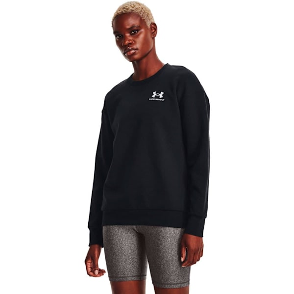 Under Armour Sweatshirt Essential Fleece Crew Sort L Kvinde