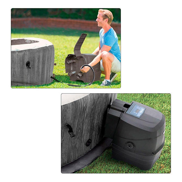 Intex Pool Greywood Deluxe Purespa Grå 4 People