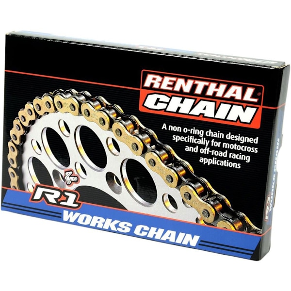 Renthal 420 R1 Mx Circlip Non O Ring Offroad Works Chain Guld 130 Links
