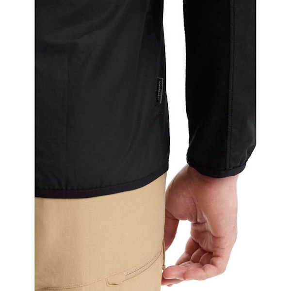 Icebreaker Jakke Shell+™ Cotton Windbreaker Sort L Mand