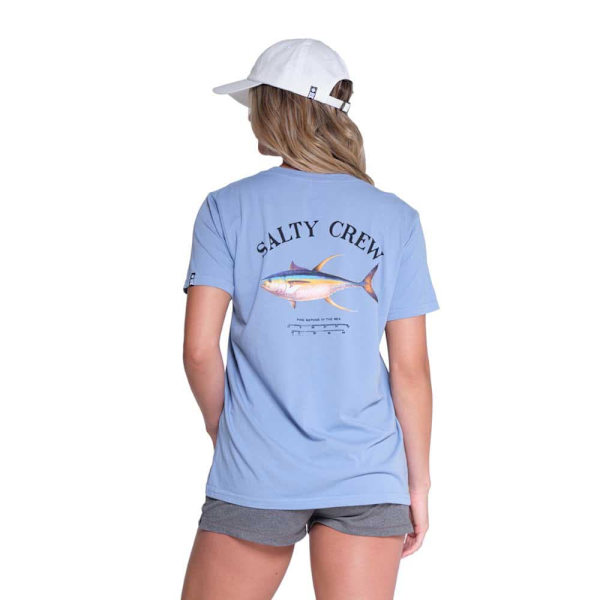 Salty Crew Kortärmad T-shirt Ahi Mount Blå L Kvinna