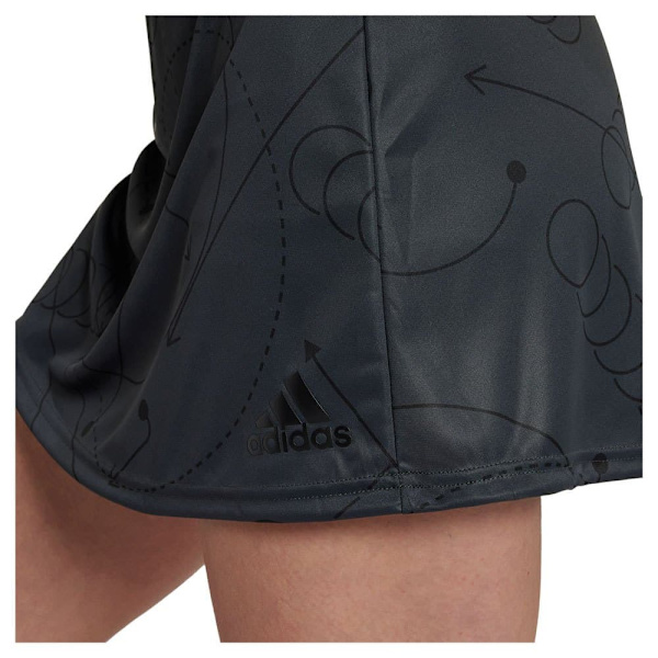 Adidas Kjol Club Graphskirt Grå L Kvinna