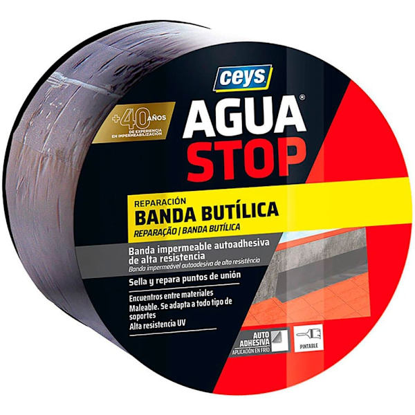 Ceys Butyylibändi Aguastop 901005 10x10 Cm Musta