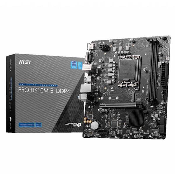 Msi Emolevy Pro H610m-e Hopeinen