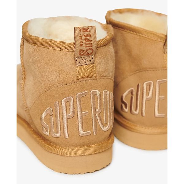 Superdry Suede Sherpa Mini Sne Støvler Beige EU 38-39 Kvinde