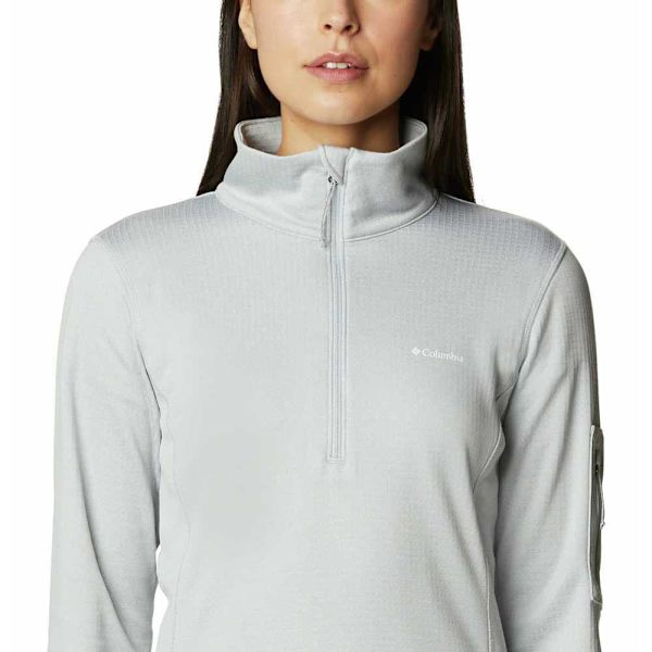 Columbia Puoliksi Vetoketjullinen Fleece W Park View™ Grid Harmaa XL Nainen