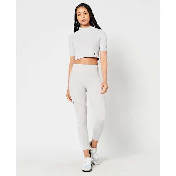Superdry T-paita Run 3/4 Tight Crop Valkoinen L Nainen