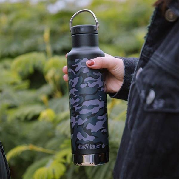 Klean Kanteen Rustfri Stål Flaske Insulated Classic 590ml Løkke Kasket Sort