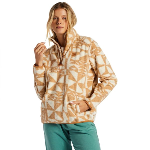 Billabong Halv Blixtlåsfleece Boundary Mock 3 Orange XS Kvinna
