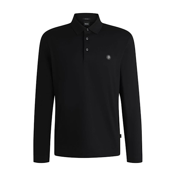 Boss C-paley 10263030 Polo Med Lange ærmer Sort 2XL Mand