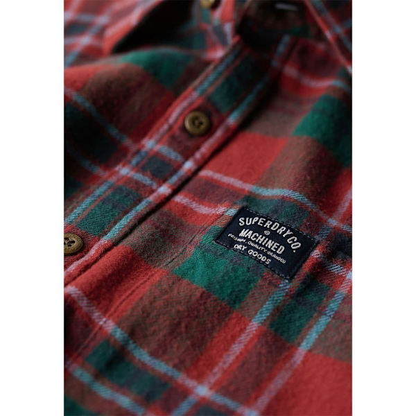 Superdry Lumber Pitkähihainen Kauluspaita Punainen L Mies