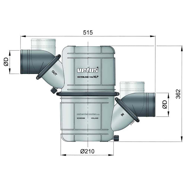 Vetus Avgassystem Mainfold Nlp50 S Silver