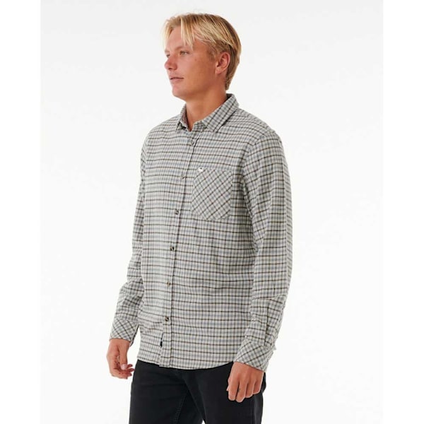 Rip Curl Classic Surf Checked Pitkähihainen Kauluspaita Harmaa XL Mies