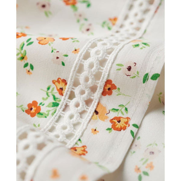 Superdry Lace Trim ærmeløs Kort Kjole Gul M Kvinde