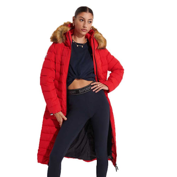 Superdry Takki New Arctic Long Puffer Punainen XS Nainen