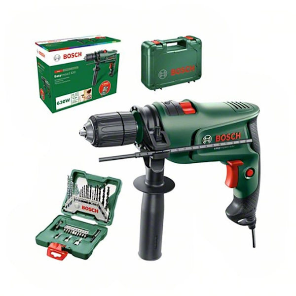 Bosch Professional Hammerboremaskine Og Tilbehørssæt Easyimpact 630 33 Enheder Grøn,Sort