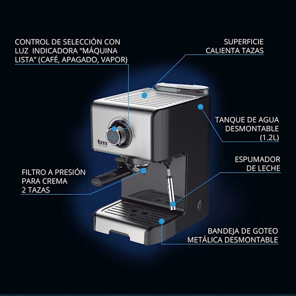 Tm Electron Espresso Kaffemaskine Tmpcf101 Søvfarvet One Size / EU Plug