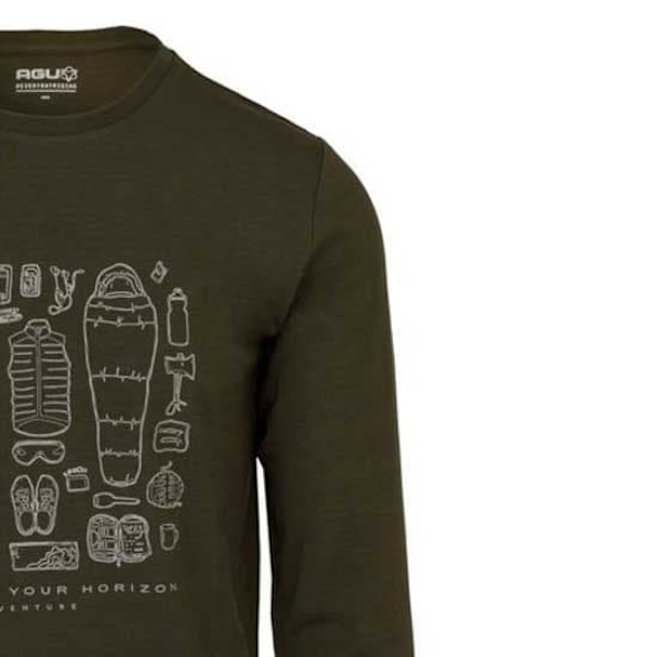 Agu Casual Performer Venture T-shirt Med Lång ärm Grönt M Man