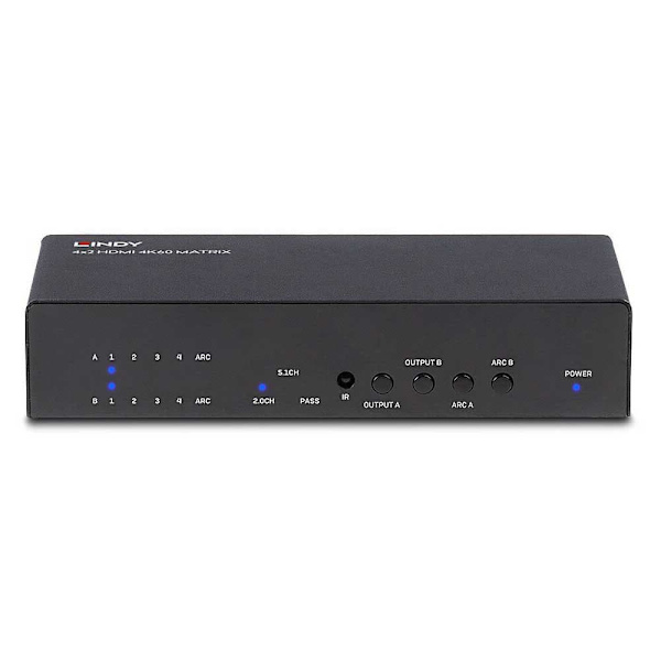 Lindy Hdmi Switch 4x2 Sort