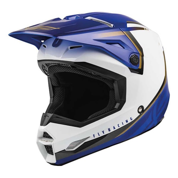 Fly Motocrosshjälm Ece Kinetic Drift Vit,Blå S
