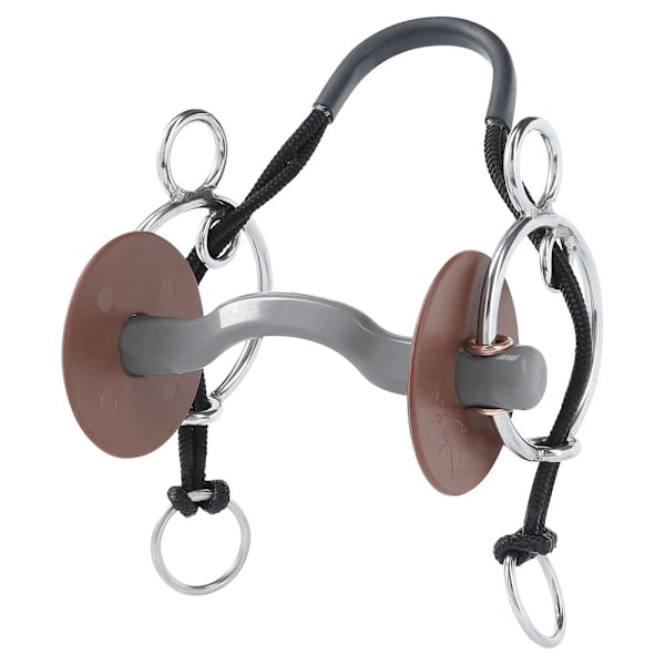 Beris Kova Hackamore Kombi Konnex Snaffle Hopeinen 140 mm