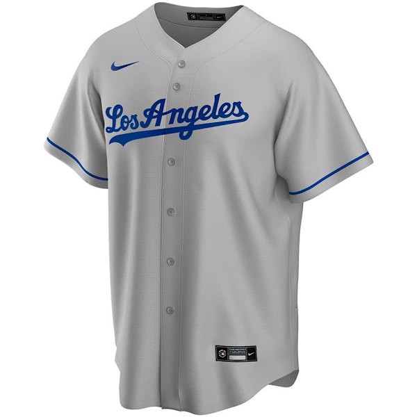 Nike Lyhythihainen V-aukkoinen T-paita La Dodgers Official Replica Road Harmaa S Mies