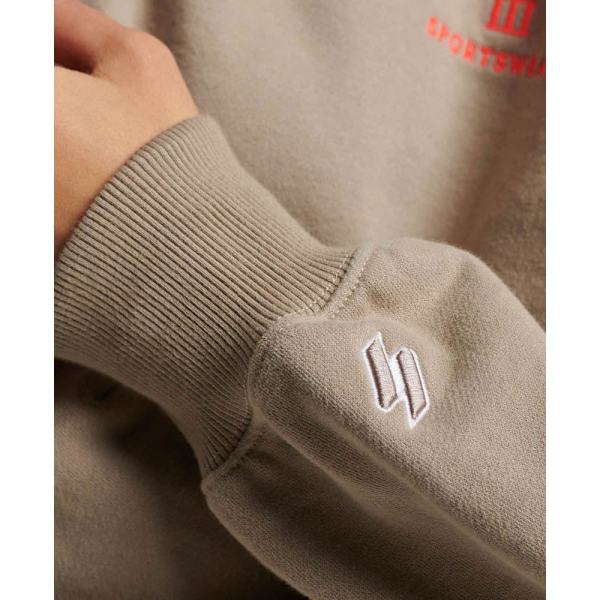 Superdry Tröja Embroidered Loose Beige S Kvinna