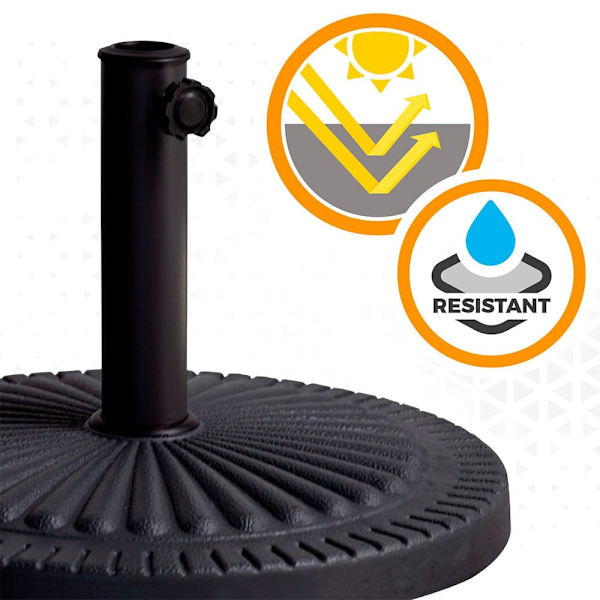 Aktive Basparaply Polyresin Circular 38-48 Mm Svart 49 x 33 cm