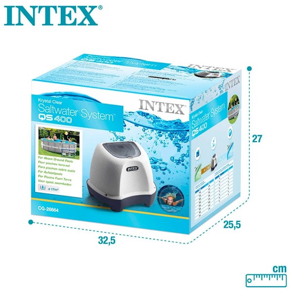 Intex Salt Klorinator För Pooler Upp Till 17 M³ Vit