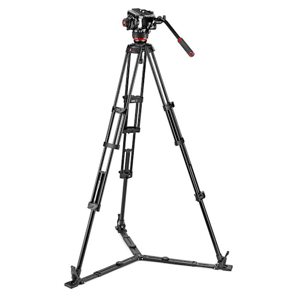 Manfrotto Aluminiumskugleled Og Gulvskyllestabilisator 504x Twin Sort