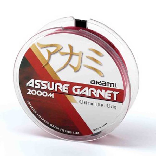 Akami Monofilament Assure Garnet 2000 M Rød 0.185 mm