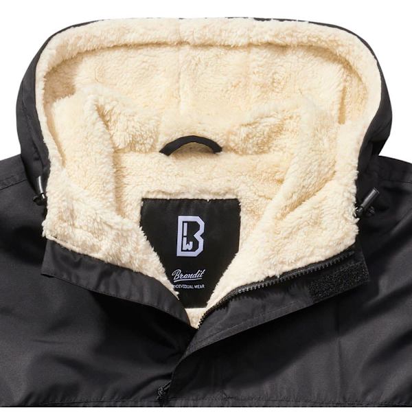 Brandit Vindjakke Sherpa Sort 2XL Mand