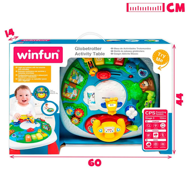 Winfun Aktivitetscenter Globetrotter Flerfarvet 12-18 Months