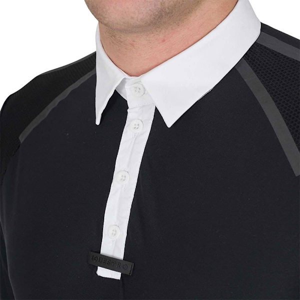 Equestro Buttons Kortærmet Polo Sort XS