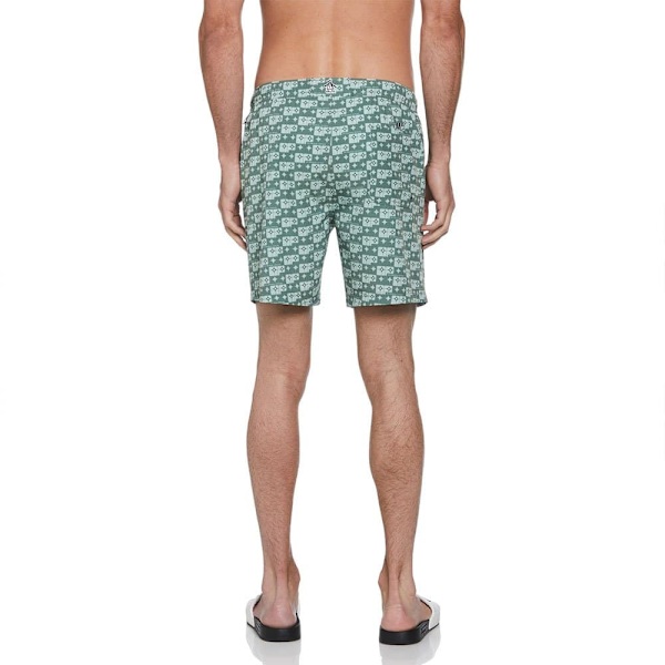 Original Penguin Recycled Polyester Aop Geo Logo Badbyxor Boxer Grönt S Man