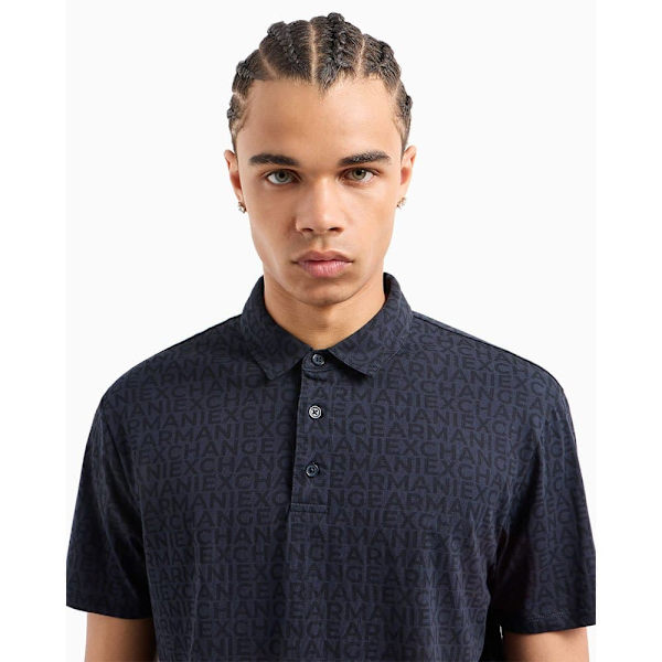 Armani Exchange 6dzffd-zjh4z Kortærmet Polo Sort M Mand